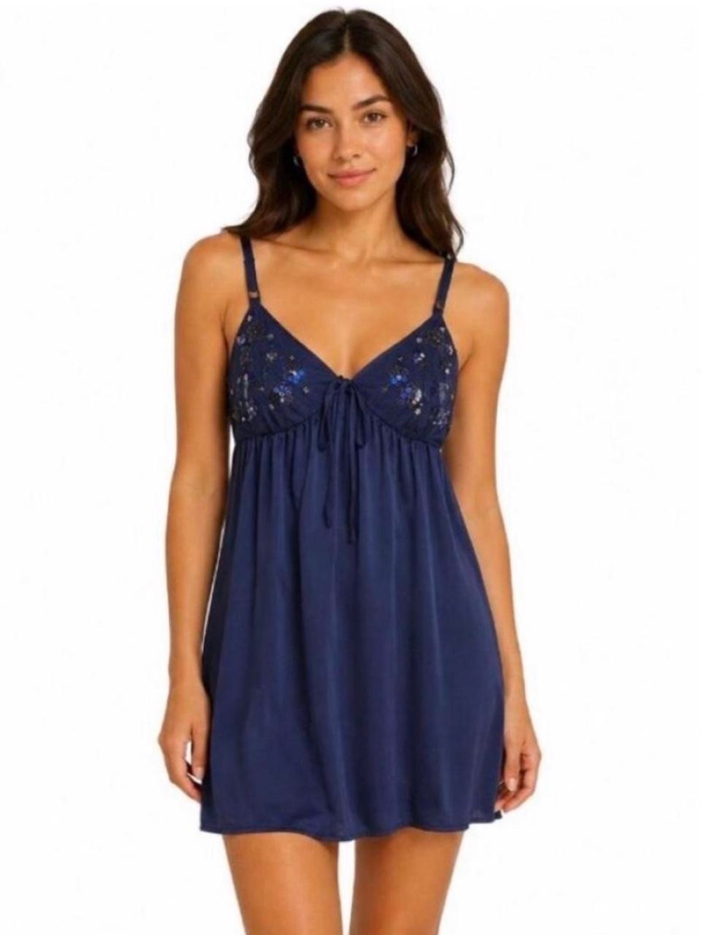 Wild Fable Mini Sequin Babydoll Sleeveless Dress Homecoming XXS NWT